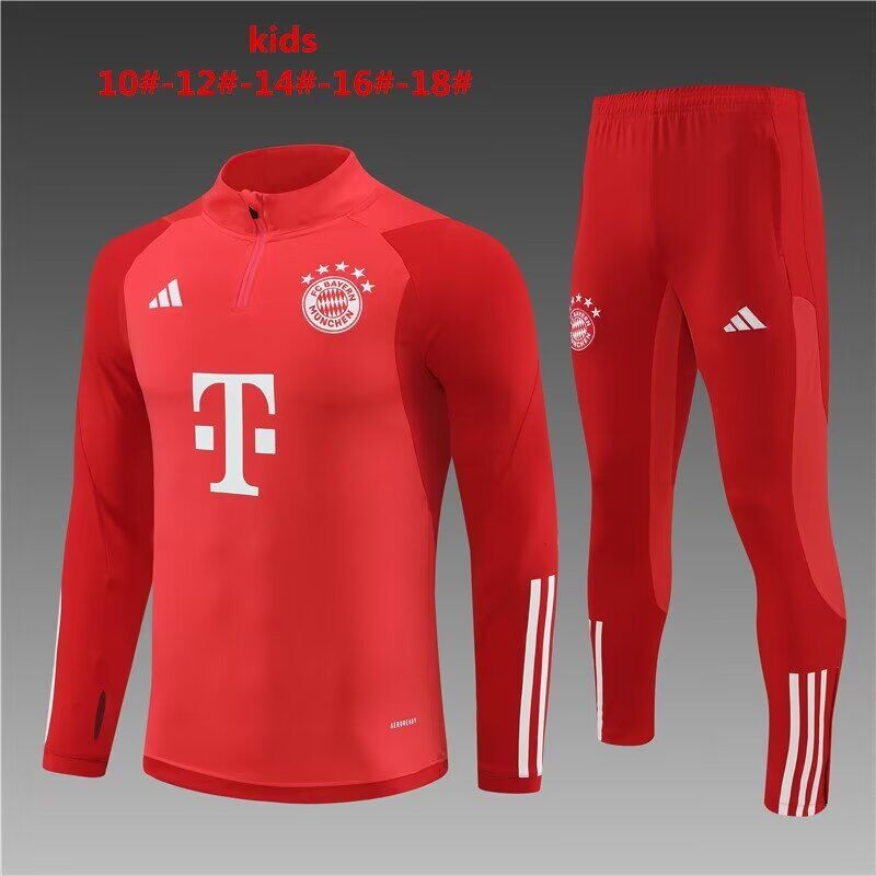 Kids Bayern Munich 23/24 Tracksuit - Red